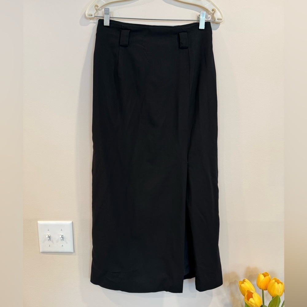 🔥Bill Burns Elegant Black Midi Skirt Women’s Size 8 EUC🔥